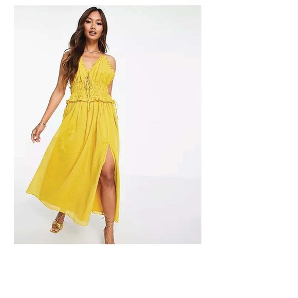 ASOS Yellow Maxi Dress, size 8 - Picture 2 of 10